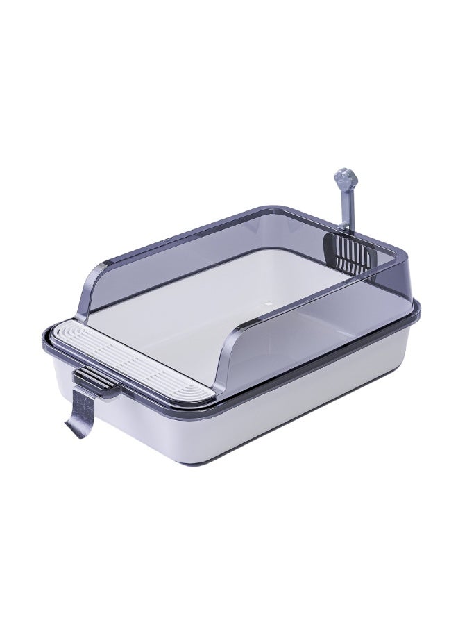 Pado Cat Litter Tray with Scoop – Medium, White (53 × 34 × 20cm)